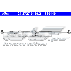 24372701492 ATE cabo traseiro direito/esquerdo do freio de estacionamento