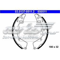 03.0137-0511.2 ATE sapatas do freio traseiras de tambor