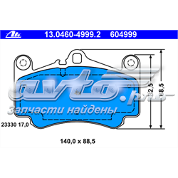 Передние тормозные колодки 604999 ATE