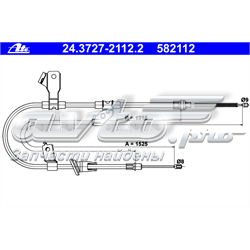 24372721122 ATE cabo do freio de estacionamento traseiro esquerdo
