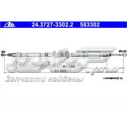 24372733022 ATE cabo do freio de estacionamento traseiro direito