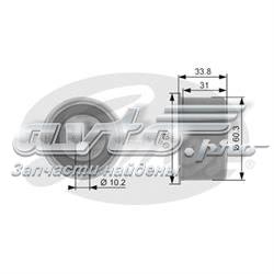 Ролик натяжителя газорозподільного ременя T41054 GATES