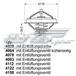 Термостат впускного колектора 412287D WAHLER