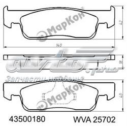 Передние тормозные колодки 43500180 Markon