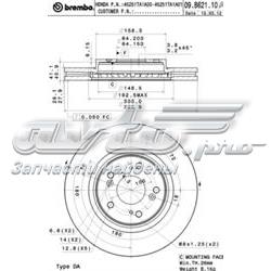 09.B621.10 Brembo disco do freio dianteiro