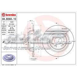 08.B360.10 Brembo disco do freio traseiro