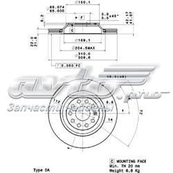 09.A200.10 Brembo disco do freio traseiro