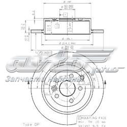 08991310 Brembo disco do freio traseiro