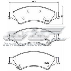 P24153 Brembo sapatas do freio dianteiras de disco