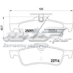 P28070 Brembo sapatas do freio traseiras de disco