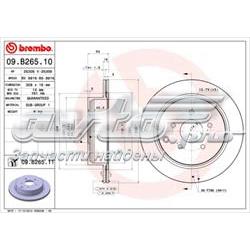 09.B265.11 Brembo disco do freio traseiro