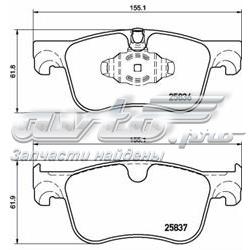 P61116 Brembo sapatas do freio dianteiras de disco