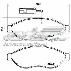 P23143 Brembo sapatas do freio dianteiras de disco