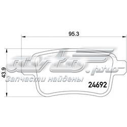 P 50 107 Brembo sapatas do freio traseiras de disco