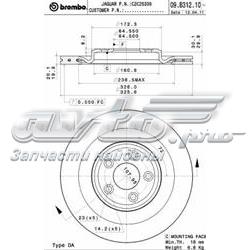 09.B312.11 Brembo disco do freio traseiro