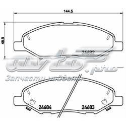 P56088 Brembo sapatas do freio dianteiras de disco