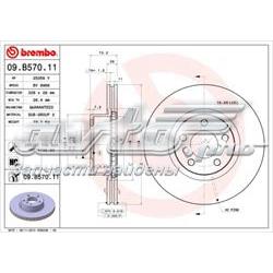 09.B570.11 Brembo disco do freio dianteiro