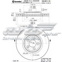 09.B311.11 Brembo disco do freio dianteiro