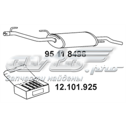 Глушитель задний 95118496 Eberspracher