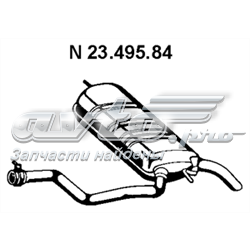 Глушитель, средняя и задняя часть Mercedes A2104902021 цена, от 492.92 USD
