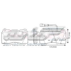 Передние тормозные колодки 571952J Jurid/Bendix