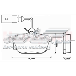 Задние тормозные колодки 573049J Jurid/Bendix