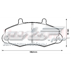 Передние тормозные колодки 571745J Jurid/Bendix