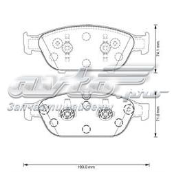 Передние тормозные колодки 573381J Jurid/Bendix