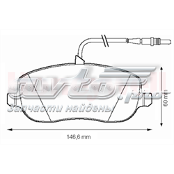 Передние тормозные колодки 573096J Jurid/Bendix