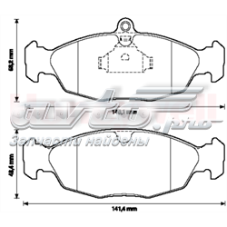Передние тормозные колодки 571492D Jurid/Bendix