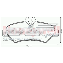 Задние тормозные колодки 573507B Jurid/Bendix