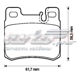 Задние тормозные колодки 571435J Jurid/Bendix