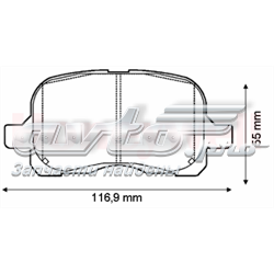 Передние тормозные колодки 572468J Jurid/Bendix