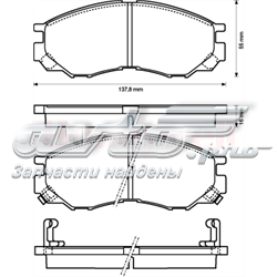 Передние тормозные колодки 572419J Jurid/Bendix