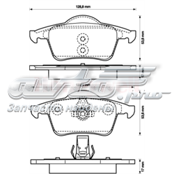 Задние тормозные колодки 573021J Jurid/Bendix