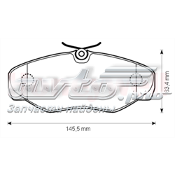 Передние тормозные колодки 573058J Jurid/Bendix