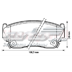 Передние тормозные колодки 572210J Jurid/Bendix