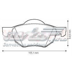 Передние тормозные колодки 572480J Jurid/Bendix