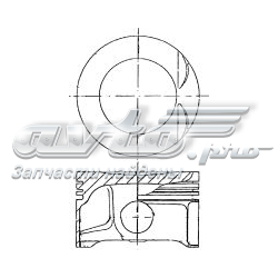 Поршень в комплекті на 1 циліндр, 2-й ремонт (+0,50) 8730770710 NURAL