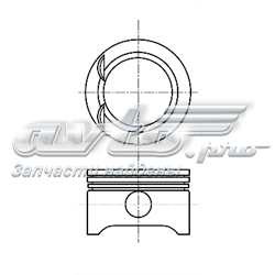 Поршень в комплекті на 1 циліндр, 2-й ремонт (+0,50) 8710270700 NURAL