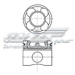 Поршень в комплекті на 1 циліндр, 1-й ремонт (+0,25) 8711440540 NURAL
