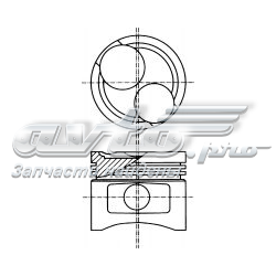 Поршень в комплекті на 1 циліндр, 4-й ремонт (+1,00) 8730631100 NURAL