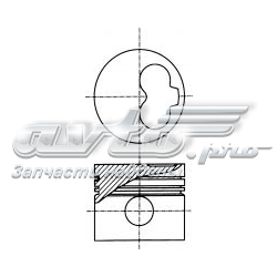 Поршень в комплекті на 1 циліндр, 2-й ремонт (+0,50) 8799010740 NURAL