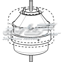 104 425 755 Hans Pries (Topran) coxim (suporte direito de motor)