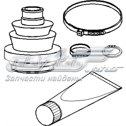 202 436 546 Hans Pries (Topran) bota de proteção externa de junta homocinética do semieixo traseiro