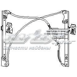 Механизм стеклоподъемника двери передней левой 103099755 Hans Pries (Topran)