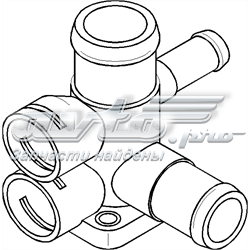 100719756 Hans Pries (Topran) flange do sistema de esfriamento (união em t)