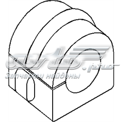Втулка переднего стабилизатора 200456755 Hans Pries (Topran)
