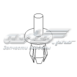 Пистон (клип) крепления подкрылка переднего крыла 102540015 Hans Pries (Topran)