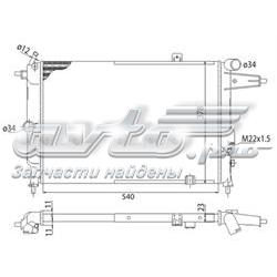 BMQ682 Magneti Marelli radiador de esfriamento de motor